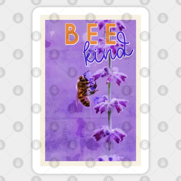 bee kind vintage postcard Sticker by goblinbabe